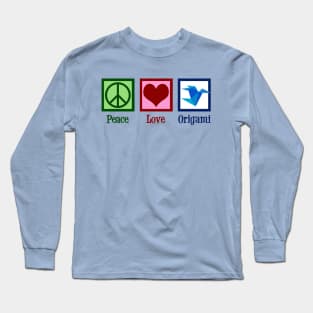 Peace Love Origami Long Sleeve T-Shirt